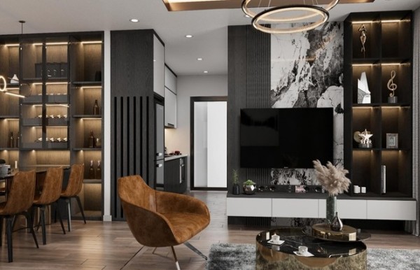 Xu hướng thiết kế nội thất phòng khách đẹp hiện đại năm 2025